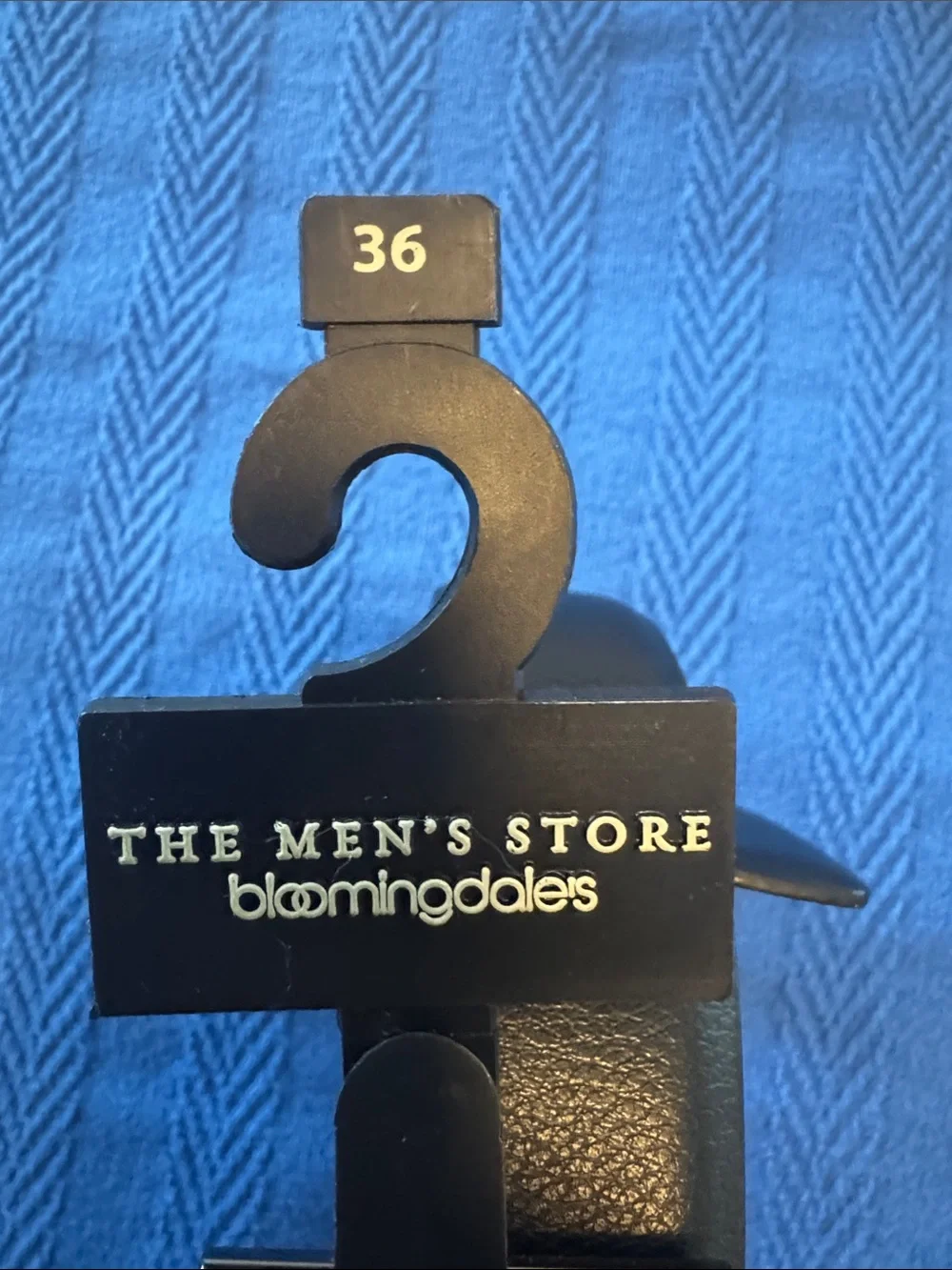 Bloomingdale's Black Leather Men's Belt with Silver Buckle